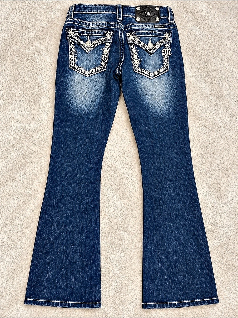 Miss Me Flare Jeans in Blue Waist 27